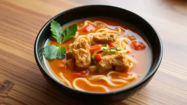 স্লো কুকারে সিচুয়ান নুডলস ও শুয়োরের মাংসের স্যুপ: সহজ রেসিপি