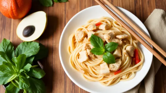 Pad Thai: Thajské pražené rezance s kuracím mäsom