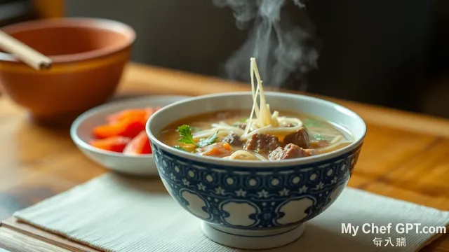 สูตรทำก๋วยเตี๋ยวเนื้อไต้หวันด้วยหม้อตุ๋น