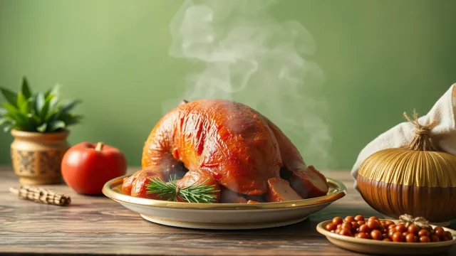 بھنے ہوئے ٹرکی کی خوشبو اور ذائقے کی کہانی