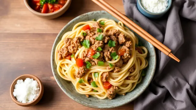 Noodles alla Mongola con Carne Macinata: Velocità e Gusto in Cucina